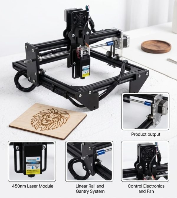 SteelEtch 20W Mini Portable Laser Engraving Machine (300×300mm)